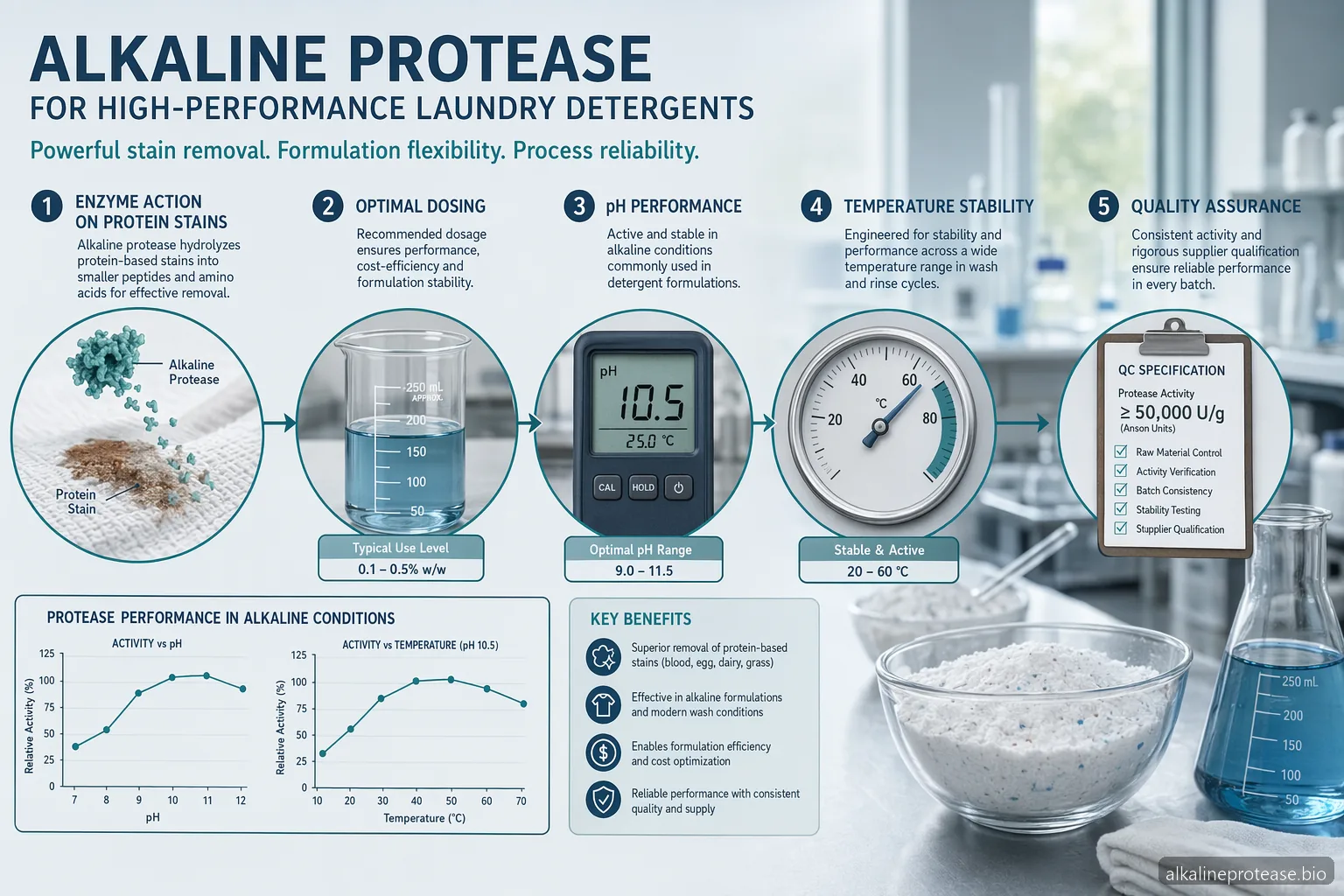 Alkaline Protease Detergent: How to Use Alkaline Protease in Laundry Detergent Formulations — at-a-glance summary