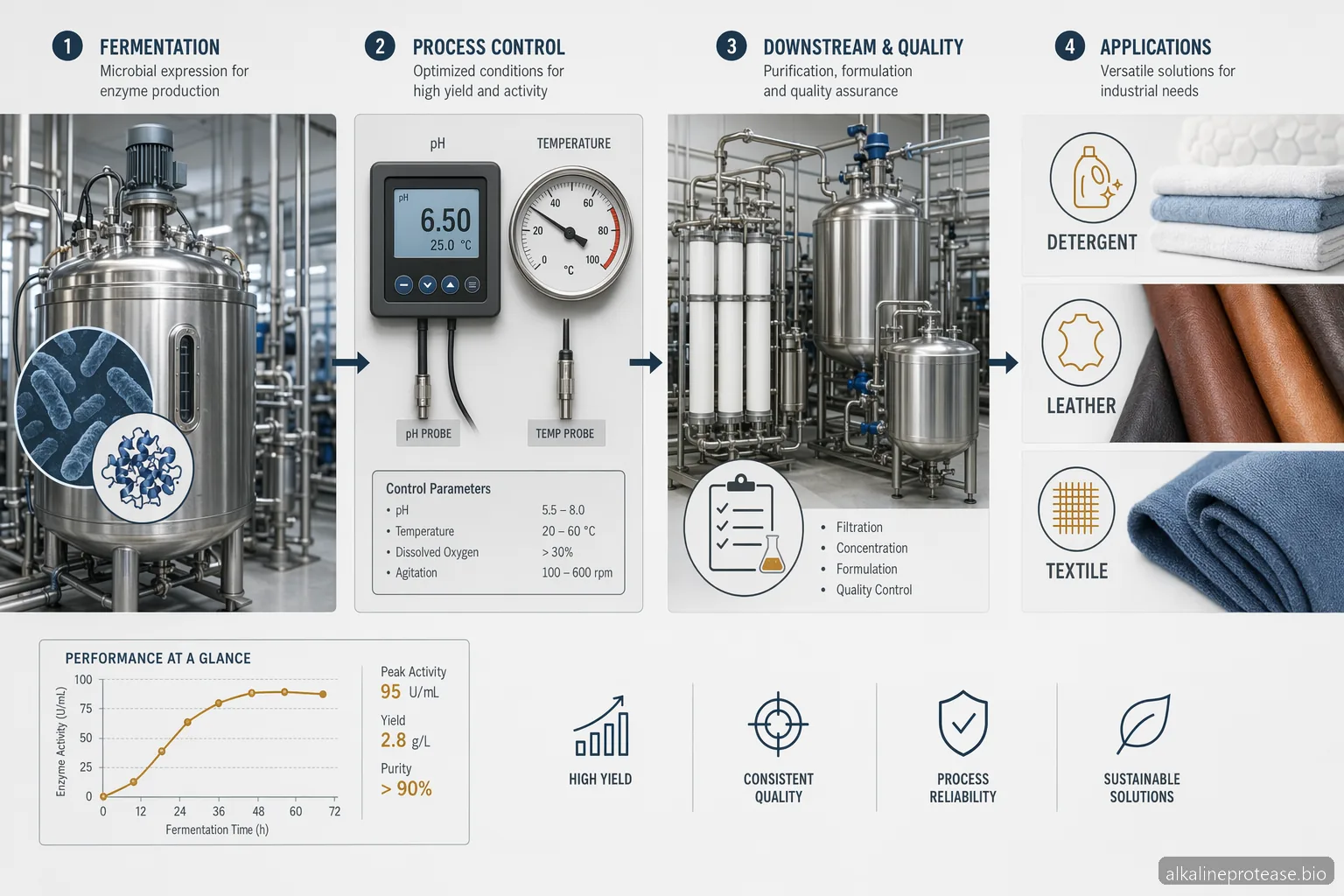 Alkaline Protease Production for Industrial Buyers — at-a-glance summary