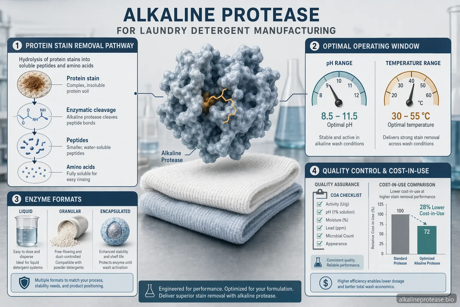 Alkaline Protease for Laundry Detergent Manufacturing — at-a-glance summary