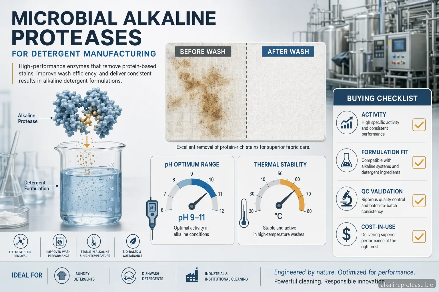 Microbial Alkaline Proteases From A Bioindustrial Viewpoint — at-a-glance summary